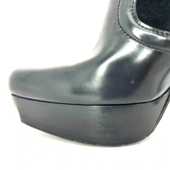 GUCCI Black Patent Leather Platform Ankle Booties | 38.5 - Picture 4 of 12